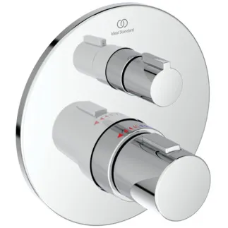 IDEAL STANDARD CERATHERM T100 - Brausearmatur UP Bausatz 2 163x105x163 mm in chrom, Kit 1 required (A1000), 30 l/min (3 bar) - Thermostatfunktion, Wasser- & Energiesparend, WRAS, Sicherheitssperre, SmartShine Oberfläche. BITTE BEACHTEN SIE: Dieses Produkt wird aus dem Sortiment genommen und durch A8582AA ersetzt. #A5813AA - Chrom