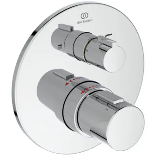 IDEAL STANDARD CERATHERM T100 - Badearmatur UP Bausatz 2 163x105x163 mm in chrom, Kit 1 required (A1000), 23.0 l/min (3 bar) - Thermostatfunktion, Wasser- & Energiesparend, Sicherheitssperre, SmartShine Oberfläche. BITTE BEACHTEN SIE: Dieses Produkt wird aus dem Sortiment genommen und durch A8584AA ersetzt. #A5814AA - Chrom
