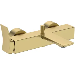 IDEAL STANDARD CONCA - Badearmatur AP 293x230x112 mm, 186 mm vertikaler Abstand bis Mitte Auslauf in brushed gold, 20.0 l/min (3 bar) - Click-Technologie, EPD, FirmaFlow, PVD Technologie #BC762A2 - Brushed Gold
