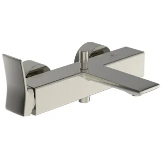 IDEAL STANDARD CONCA - Badearmatur AP 293x230x112 mm, 186 mm vertikaler Abstand bis Mitte Auslauf in silver storm, 20.0 l/min (3 bar) - Click-Technologie, EPD, FirmaFlow, PVD Technologie #BC762GN - Edelstahl