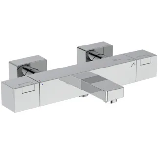 IDEAL STANDARD Ceratherm C100 - Badearmatur AP 313x176x65 mm, 161 mm vertikaler Abstand bis Mitte Auslauf in chrom, 22.0 l/min (3 bar) - Thermostatfunktion, Wasser- & Energiesparend, CoolBody, Sicherheitssperre, SmartShine Oberfläche #A7538AA - Chrom