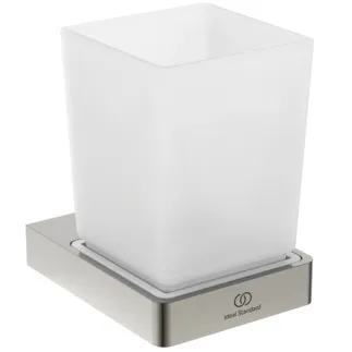 IDEAL STANDARD CONCA - Zahnputzbecher 67x87x96 mm in silver storm - PVD Technologie #T4504GN - Edelstahl