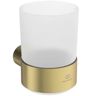 IDEAL STANDARD CONCA - Zahnputzbecher 68x95x97 mm in brushed gold - PVD Technologie #T4505A2 - Brushed Gold