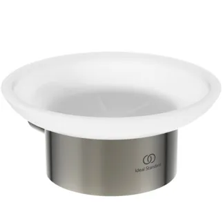 IDEAL STANDARD CONCA - Seifenschale 109x115x46 mm in silver storm - PVD Technologie #T4509GN - Edelstahl
