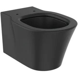IDEAL STANDARD CONNECT AIR - Wand-WC 360x540x350 mm in schwarz seidenmatt, CL1 Vollspülung 4.5 - 6 l/min, horizontaler Ablauf - CL1, CL2, Spültechnologie AquaBlade #E0054V3 - Schwarz