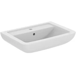 IDEAL STANDARD EUROVIT - Waschtisch 650x460x190 mm in weiß glänzend, 1 Hahnloch, mit Überlauf #V302801 - Weiß (Alpin)
