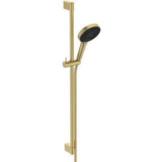 IDEAL STANDARD IDEALRAIN SOLOS - Brausekombination mit Brausestange 162x346x903 mm in brushed gold, 8 l/min (3 bar) - Variable Strahlarten, Durchflussbegrenzer, Breite Brause, PVD Technologie #A7898A2 - Brushed Gold