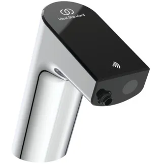 IDEAL STANDARD INTELLIFLOW - Waschtischarmatur 52x156x151 mm, 126 mm vertikaler Abstand bis Mitte Auslauf in chrom, 1.9 l/min (3 bar), ohne Ablaufgarnitur - Batteriebetrieben, EasyFix, Strahlregler, Einstellbarer Auslauf, Vollständig berührungslos, Vandalismussicher, SmartShine Oberfläche #A7859AA - Chrom