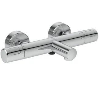 IDEAL STANDARD CERATHERM T25 - Badearmatur AP 315x181x70 mm, 163 mm vertikaler Abstand bis Mitte Auslauf in chrom, 22.0 l/min (3 bar) - Thermostatfunktion, Wasser- & Energiesparend, CoolBody, Sicherheitssperre, SmartShine Oberfläche #A8475AA - Chrom