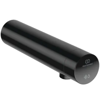 IDEAL STANDARD Sensorflow NEW - Wand-Waschtischarmatur 49x220x54 mm, 170 mm vertikaler Abstand bis Mitte Auslauf in black onyx, 3.8 l/min (3 bar), ohne Ablaufgarnitur - Batteriebetrieben, Vollständig berührungslos, PVD Technologie #A7560B3 - Schwarz