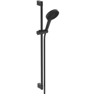 IDEAL STANDARD IDEALRAIN SOLOS - Brausekombination mit Brausestange 162x346x903 mm in schwarz, 8 l/min (3 bar) - Variable Strahlarten, Durchflussbegrenzer, Breite Brause #A7898XG - Silk Black