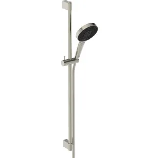 IDEAL STANDARD IDEALRAIN SOLOS - Brausekombination mit Brausestange 162x346x903 mm in silver storm, 8 l/min (3 bar) - Variable Strahlarten, Durchflussbegrenzer, Breite Brause, PVD Technologie #A7898GN - Edelstahl