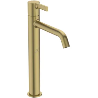 IDEAL STANDARD JOY - Waschtischarmatur 48x202.5x313 mm, 170 mm vertikaler Abstand bis Mitte Auslauf in brushed gold, 5 l/min (3 bar), ohne Ablaufgarnitur - EasyFix, Strahlregler, Verdeckter Strahlregler, Durchflussbegrenzer, EPD, FirmaFlow, PVD Technologie #BC782A2 - Brushed Gold