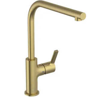 IDEAL STANDARD GUSTO - Küchenarmatur 105x291x327 mm, 232 mm vertikaler Abstand bis Mitte Auslauf in brushed gold, 8.7 l/min (3 bar) - EasyFix+, FirmaFlow, PVD Technologie #BD418A2 - Brushed Gold