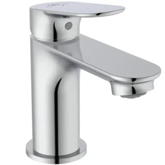 IDEAL STANDARD CERALIFE O - Waschtischarmatur 48x135.5x129 mm, 95 mm vertikaler Abstand bis Mitte Auslauf in chrom, 3.8 l/min (3 bar), mit Ablaufgarnitur - EasyFix, Strahlregler, FirmaFlow, SmartShine Oberfläche #BE004AA - Chrom