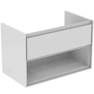 IDEAL STANDARD C.AIR - Waschtisch-Unterschrank 800x440x517 mm in weiß glänzend / weiß matt, 1 Schublade - SoftClosing, Vormontiert #E0827B2 - Weiß glänzend / weiß matt