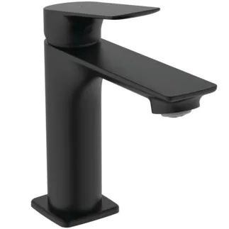 IDEAL STANDARD CERALIFE C - Waschtischarmatur 48x150.5x154 mm, 110 mm vertikaler Abstand bis Mitte Auslauf in schwarz, 3.8 l/min (3 bar), mit Ablaufgarnitur - EasyFix, Strahlregler, FirmaFlow #BE047XG - Silk Black