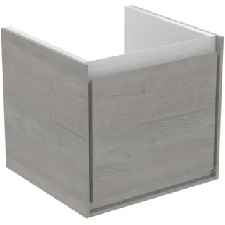 IDEAL STANDARD C.AIR - Waschtisch-Unterschrank 430x402x400 mm in eiche grau dekor / weiß matt, 1 Schublade - SoftClosing, Vormontiert #E0842PS - Eiche grau Dekor / weiß matt