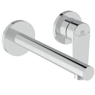 IDEAL STANDARD CERALIFE O - Wand-Waschtischarmatur 175x198x112.5 mm, 180 mm vertikaler Abstand bis Mitte Auslauf in chrom, Kit 1 required, 3.8 l/min (3 bar), ohne Ablaufgarnitur - Strahlregler, FirmaFlow, SmartShine Oberfläche #BE019AA - Chrom