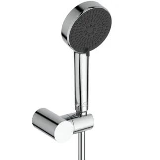 IDEAL STANDARD IDEALRAIN - Brausekombination ohne Brausestange 130x306x270 mm in chrom, 8 l/min (3 bar) - Variable Strahlarten, Durchflussbegrenzer, Breite Brause #BE153AA - Chrom