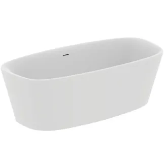 IDEAL STANDARD DEA - Freistehende Badewanne 1900x900x610 mm in weiß seidenmatt, ohne Hahnloch, mit Überlauf, mit Ablaufgarnitur - Reinigungsmittelbeständig, Lichtbeständig #K8722V1 - Seidenweiß