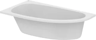 IDEAL STANDARD HOTLINE - Raumspar-Badewanne 1600x900x465 mm in weiß glänzend, ohne Hahnloch, mit Überlauf, ohne Ablaufgarnitur - Reinigungsmittelbeständig, Lichtbeständig #K275801 - Weiß (Alpin)
