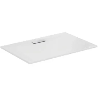 IDEAL STANDARD ULTRAFLAT NEW - Rechteck-Brausewanne 1200x800x25 mm in weiß glänzend, ohne Ablaufgarnitur - Reinigungsmittelbeständig, Lichtbeständig, Barrierefrei, gemäß DIN 18040, 25 mm Höhe #T446901 - Weiß (Alpin)