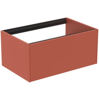 IDEAL STANDARD CONCA - Waschtisch-Unterschrank 800x505x360 mm in sunset matt lackiert, 1 Schublade - Grifflos, Vollauszug, Push-to-open, SoftClosing, Vormontiert, Nachhaltig gewonnenes Holz #T3985Y3 - Sunset matt