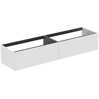 IDEAL STANDARD CONCA - Waschtisch-Unterschrank 1985x505x360 mm in weiß matt lackiert, 2 Schubladen - Grifflos, Vollauszug, Push-to-open, SoftClosing, Vormontiert, Nachhaltig gewonnenes Holz #T3987Y1 - Weiß matt