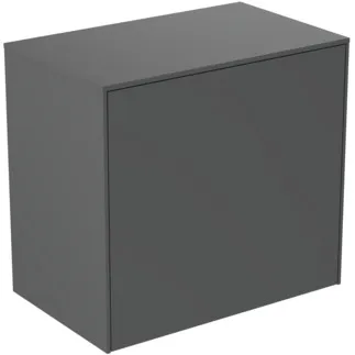 IDEAL STANDARD CONCA - Waschtisch-Unterschrank 602x373x550 mm in anthrazit matt lackiert, 2 Schubladen - Grifflos, Vollauszug, Push-to-open, SoftClosing, Platzsparend, Vormontiert, Nachhaltig gewonnenes Holz #T4317Y2 - Anthrazit matt
