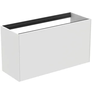 IDEAL STANDARD CONCA - Waschtisch-Unterschrank 1000x373x540 mm in weiß matt lackiert, 2 Schubladen - Grifflos, Vollauszug, Push-to-open, SoftClosing, Vormontiert, Nachhaltig gewonnenes Holz #T3997Y1 - Weiß matt