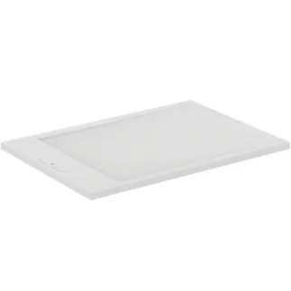 IDEAL STANDARD ULTRA FLAT S I.LIFE - Rechteck-Brausewanne 1000x700x30 mm in carraraweiß - Antibakteriel, Rutschhemmende Oberfläche, Barrierefrei, gemäß DIN 18040, Zuschneidbar, Reparierbar, 30 mm Höhe #T5240FR - Carraraweiß