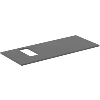 IDEAL STANDARD I.LIFE B - Waschtischplatte 1202x507x16 mm in greige matt - Nachhaltig gewonnenes Holz #T5458NG - Quarzgrau
