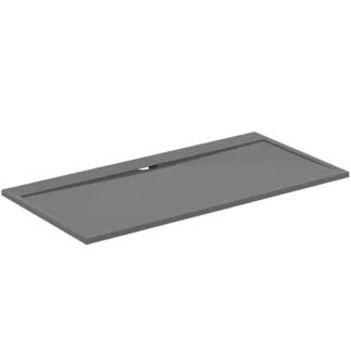 IDEAL STANDARD ULTRA FLAT S I.LIFE - Rechteck-Brausewanne 2000x1000x30 mm in quarzgrau - Antibakteriel, Rutschhemmende Oberfläche, Barrierefrei, gemäß DIN 18040, Zuschneidbar, Reparierbar, 30 mm Höhe #T5235FS - Quarzgrau