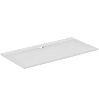 IDEAL STANDARD ULTRA FLAT S I.LIFE - Rechteck-Brausewanne 2000x1000x30 mm in carraraweiß - Antibakteriel, Rutschhemmende Oberfläche, Barrierefrei, gemäß DIN 18040, Zuschneidbar, Reparierbar, 30 mm Höhe #T5235FR - Carraraweiß