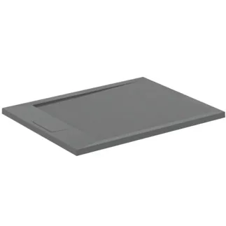 IDEAL STANDARD ULTRA FLAT S I.LIFE - Rechteck-Brausewanne 900x700x30 mm in quarzgrau - Antibakteriel, Rutschhemmende Oberfläche, Barrierefrei, gemäß DIN 18040, Zuschneidbar, Reparierbar, 30 mm Höhe #T5237FS - Quarzgrau