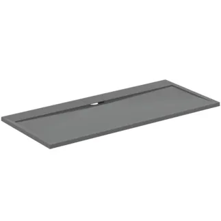 IDEAL STANDARD ULTRA FLAT S I.LIFE - Rechteck-Brausewanne 1800x800x30 mm in quarzgrau - Antibakteriel, Rutschhemmende Oberfläche, Barrierefrei, gemäß DIN 18040, Zuschneidbar, Reparierbar, 30 mm Höhe #T5236FS - Quarzgrau