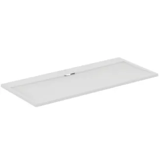 IDEAL STANDARD ULTRA FLAT S I.LIFE - Rechteck-Brausewanne 1800x800x30 mm in carraraweiß - Antibakteriel, Rutschhemmende Oberfläche, Barrierefrei, gemäß DIN 18040, Zuschneidbar, Reparierbar, 30 mm Höhe #T5236FR - Carraraweiß