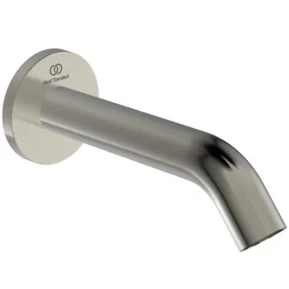 IDEAL STANDARD JOY - Wandauslauf 65x65 mm, 160 mm vertikaler Abstand bis Mitte Auslauf in silver storm, 25 l/min (3 bar) - Verdeckter Strahlregler, PVD Technologie #BC805GN - Edelstahl