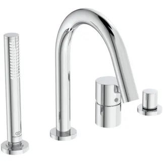 IDEAL STANDARD JOY - Wannenrand-Badearmatur 248 mm in chrom, 19.0 l/min (3 bar) - Verdeckter Strahlregler, Click-Technologie, EPD, FirmaFlow, SmartShine Oberfläche #BC789AA - Chrom