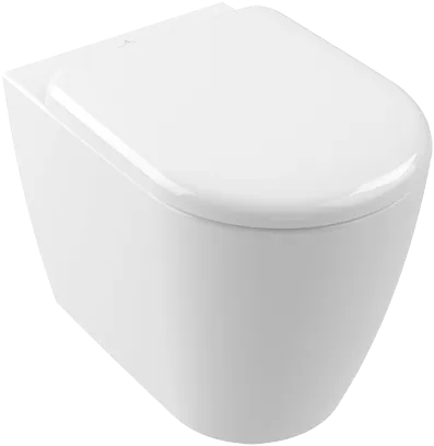 VILLEROY BOCH Skyla Tiefspül-WC spülrandlos, bodenstehend, mit TwistFlush, Weiß Alpin #5C43C001