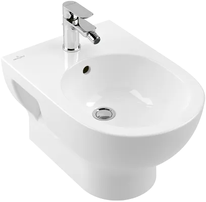 VILLEROY BOCH O.novo Bidet, wandhängend, 360 x 520 mm, Weiß Alpin CeramicPlus #546600R1