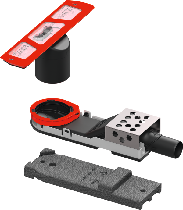 TECE TECEdrainway Ablauf waagerecht "flach", DN 40 #693020