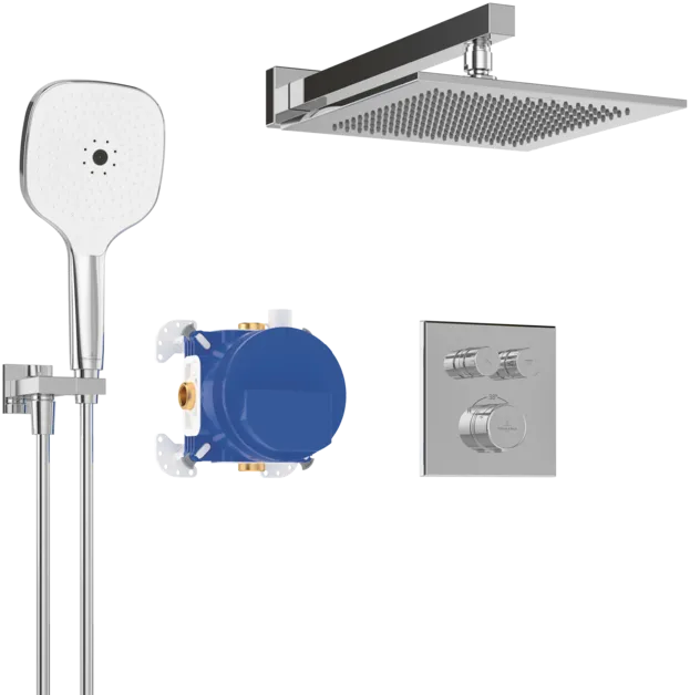 VILLEROY BOCH Universal Taps & Fittings Duschsystem für Wandmontage, Chrom #TVZ00010300061