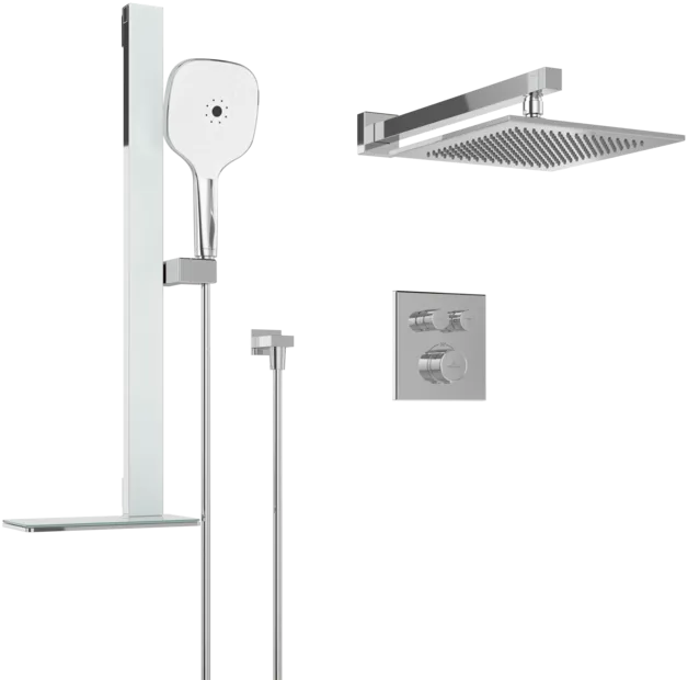 VILLEROY BOCH Universal Taps & Fittings Duschsystem für Wandmontage, Chrom #TVZ00010200061