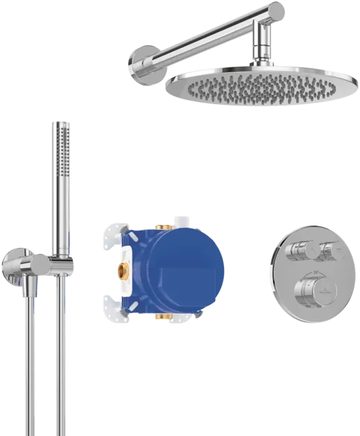 VILLEROY BOCH Universal Taps & Fittings Duschsystem für Wandmontage, Chrom #TVZ00010600061