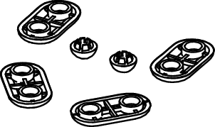 TECE TECE-Ersatzteil TECEloft Pufferset Sitz/Deckel "classic" #9820714