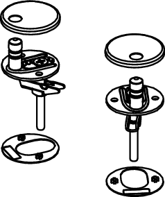 TECE TECE-Ersatzteil TECEloft Scharnierset Sitz/Deckel "classic" #9820713
