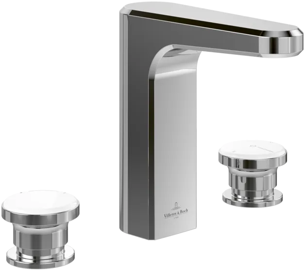 VILLEROY BOCH Vea Dreiloch-Waschtischarmatur ohne Ablaufgarnitur, Chrom #TVW11700300261
