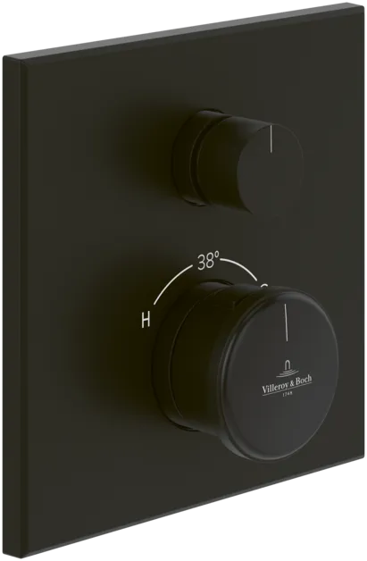 VILLEROY BOCH Vea Unterputz-Thermostat mit Einwege-Mengenregulierung, Matt Black #TVS117001002K5